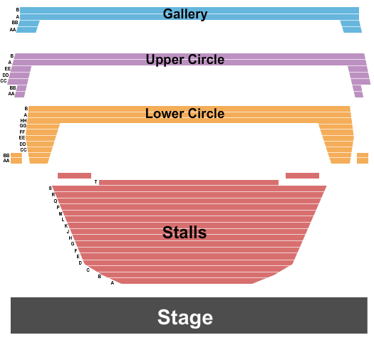 Barbican Theatre Seating Map