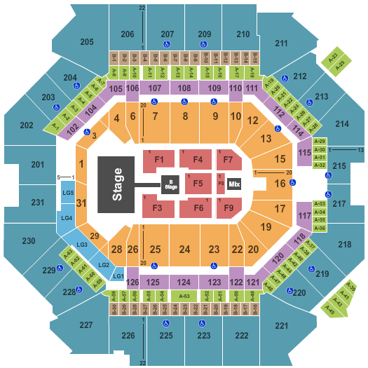 Barclays Center Bad Boy Family Reunion Seating Chart
