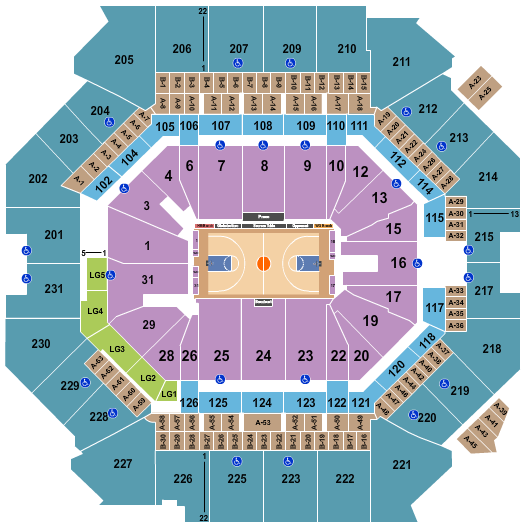 Barclays Center Basketball - Globetrotters Seating Chart