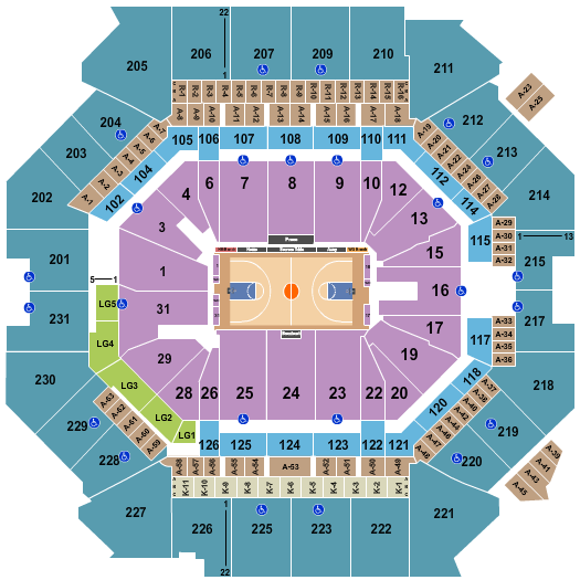 Barclays Center Basketball - Globetrotters Seating Chart