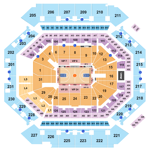 Barclays Center Basketball Row Seating Chart