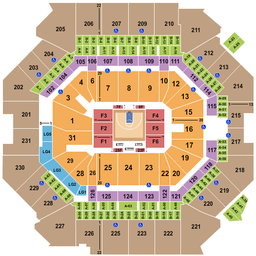 Barclays Center Big3 Basketball Seating Chart