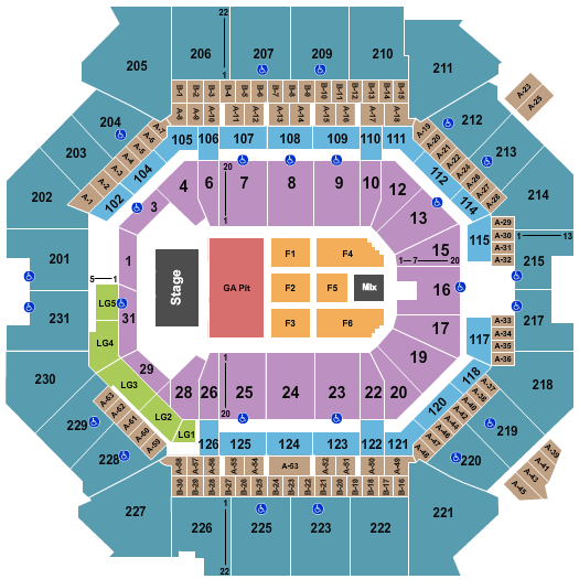 seating chart for Barclays Center - Bruce Springsteen - eventticketscenter.com