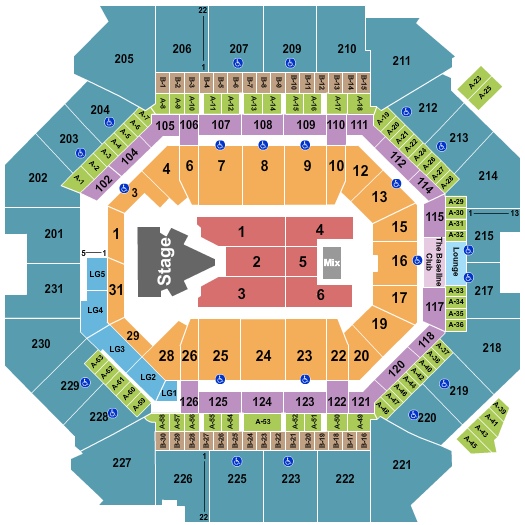 Pier Six Pavilion Gabysection Seating Chart Cheapo Ticketing