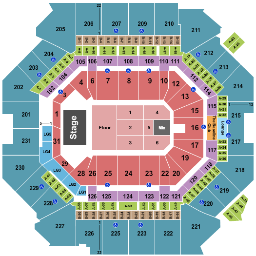 Barclays Center Endstage Pit Seating Chart