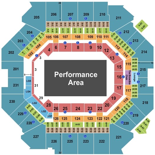 Barclays Center Performance Area Seating Chart