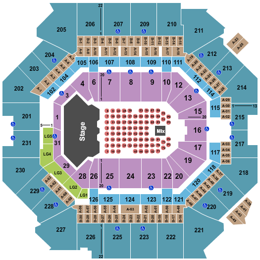 Barclays Center Rock N Roll - HOF Induction Seating Chart