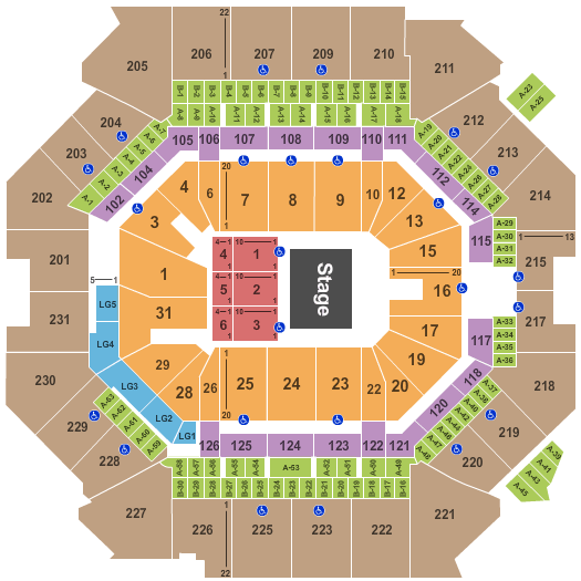 Barclays Center Tidal Theater - Reserved Seating Chart