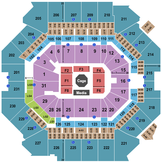 Barclays Center UFC Fight Night Seating Chart