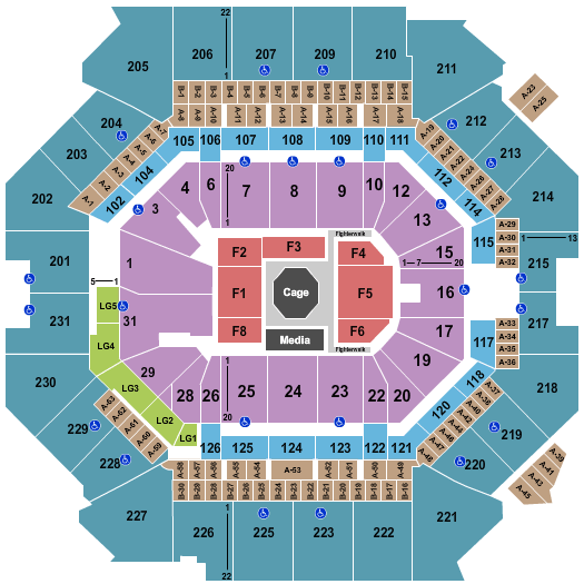 Barclays Center UFC seating chart - eventticketscenter.com