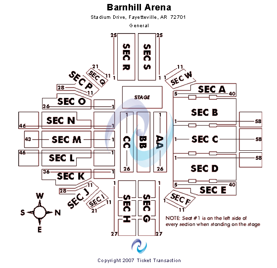 Barnhill Arena End Stage Seating Chart