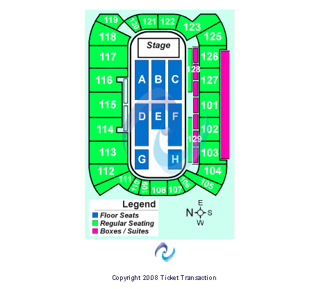 Sadlon Arena EndStage Seating Chart