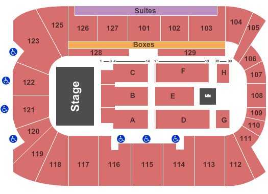 Sadlon Arena End Stage Seating Chart