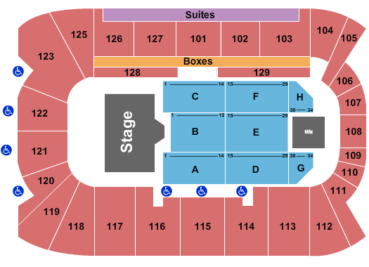 Sadlon Arena Hedley Seating Chart