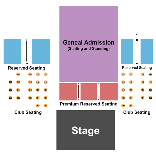 Base31 Premium/Reserved/GA Seating Chart