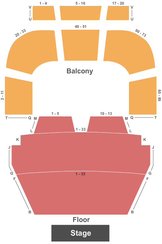 Randolph Theatre End Stage Seating Chart