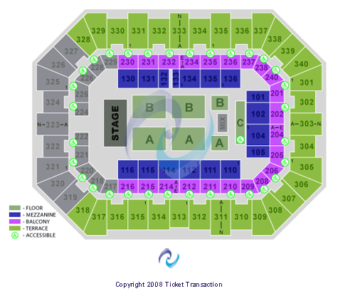 Raising Cane's River Center Arena Arena Seating Chart