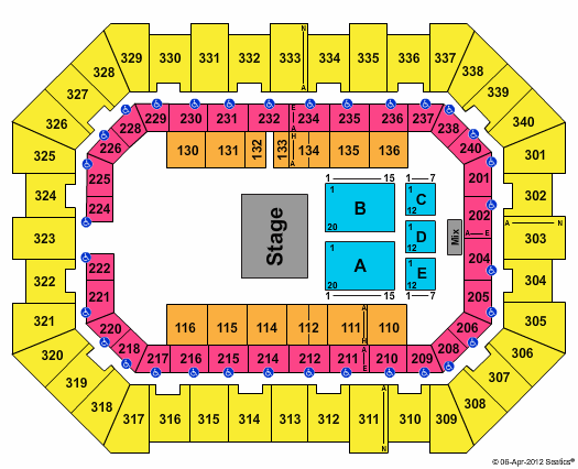 Raising Cane's River Center Arena Celtic Woman Seating Chart