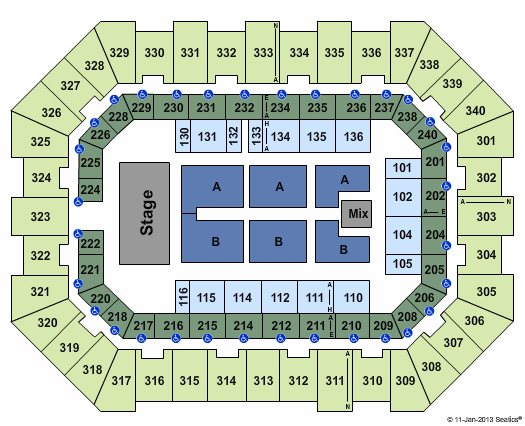 Raising Cane's River Center Arena Elton John Seating Chart