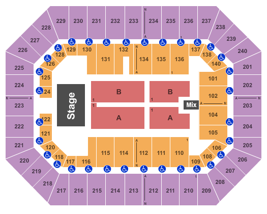 Raising Cane's River Center Arena EltonJohn Seating Chart