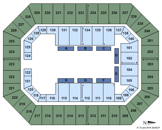 Raising Cane's River Center Arena Gala of Royal Horses Seating Chart