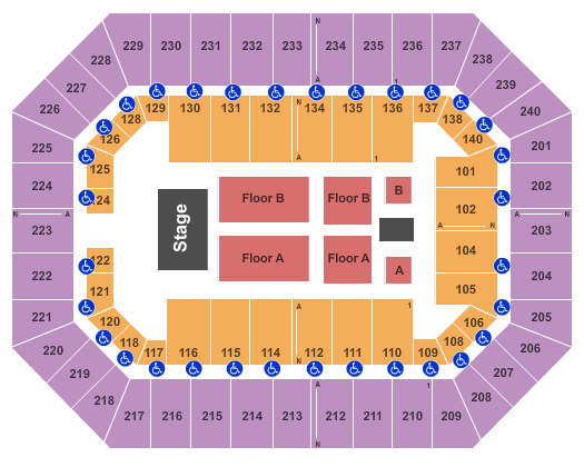 Raising Cane's River Center Arena James Taylor Seating Chart