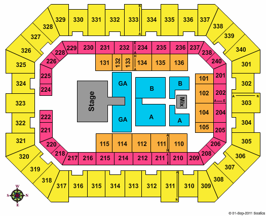 Raising Cane's River Center Arena Miranda Lambert Seating Chart