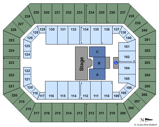 Raising Cane's River Center Arena Sesame Street Seating Chart