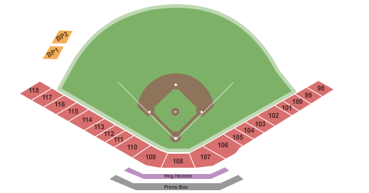 Baum-Walker Stadium at George Cole Field Baseball Seating Chart