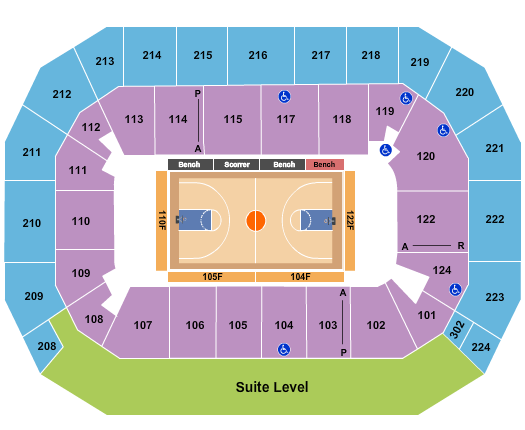 Baxter Arena Basketball - Globetrotters Seating Chart