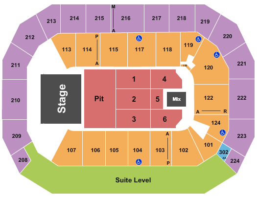 Baxter Arena Endstage GA Pit 2 Seating Chart