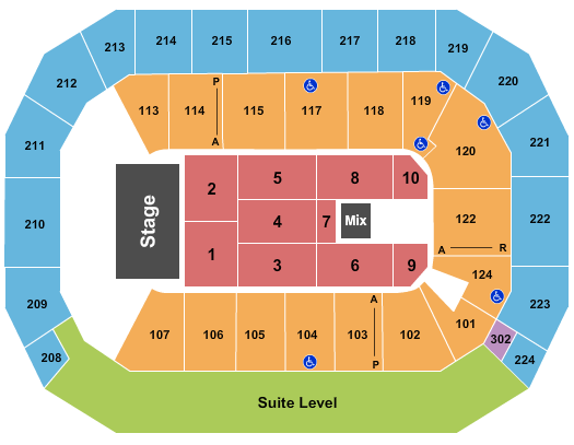 Baxter Arena seating chart event tickets center
