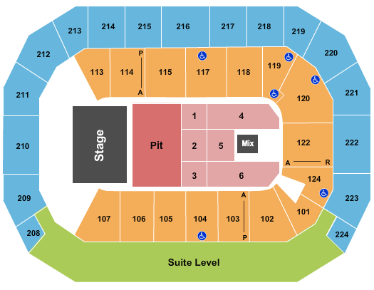 Baxter Arena seating chart event tickets center
