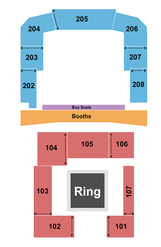 Bayou Music Center AEW Seating Chart