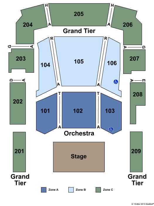 Bayou Music Center DON'T USE: DELETE THIS CONFIG Seating Chart