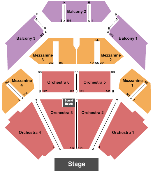 Bayside at Adventure End Stage Seating Chart