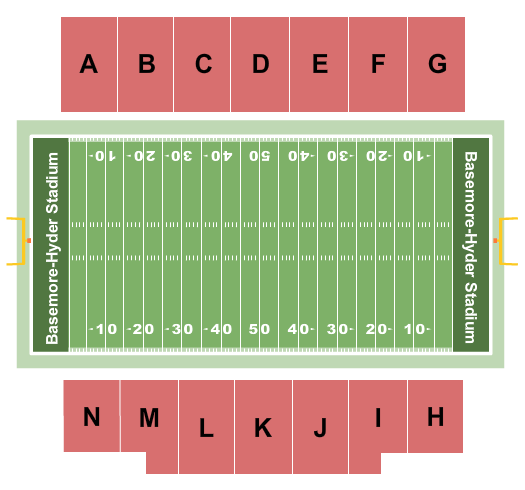 Bazemore-Hyder Stadium Football Seating Chart
