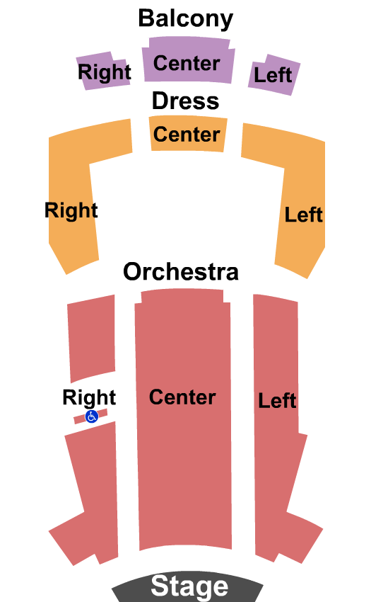 Beach/Schmidt Performing Arts Center End Stage Seating Chart