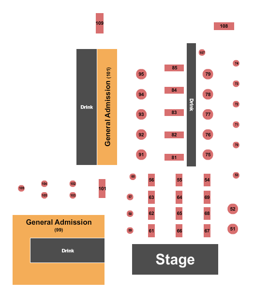 Beam Live Endstage - Tables Seating Chart