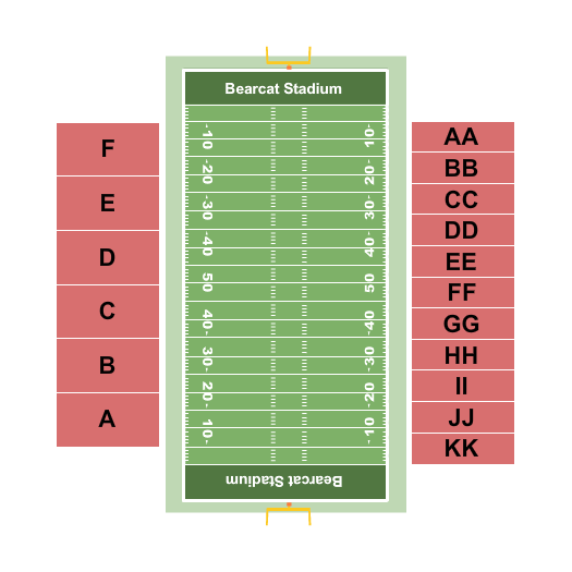 Bearcat Stadium Football Seating Chart