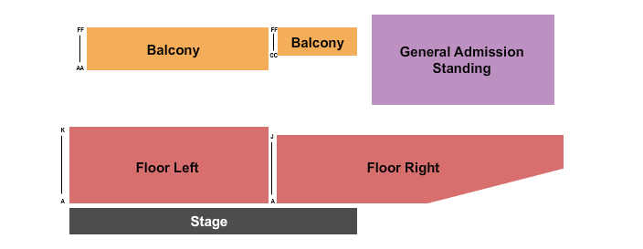 Bearsville Theater End Stage 2 Seating Chart