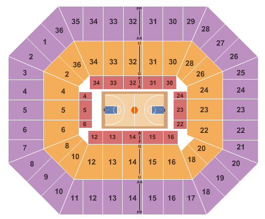 Beasley Coliseum Basketball Seating Chart