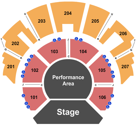Beau Rivage Theatre Seating Map