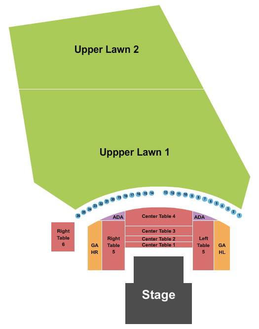 Beaver Dam Amphitheater Seating Chart