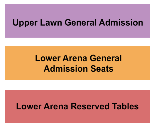 Beaver Dam Amphitheater GA & Tables Seating Chart