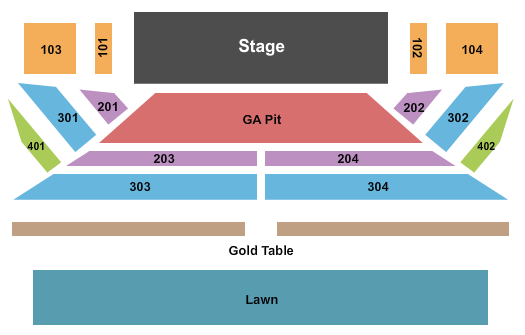 Beaver Dam Amphitheater Endstage GA Pit Seating Chart