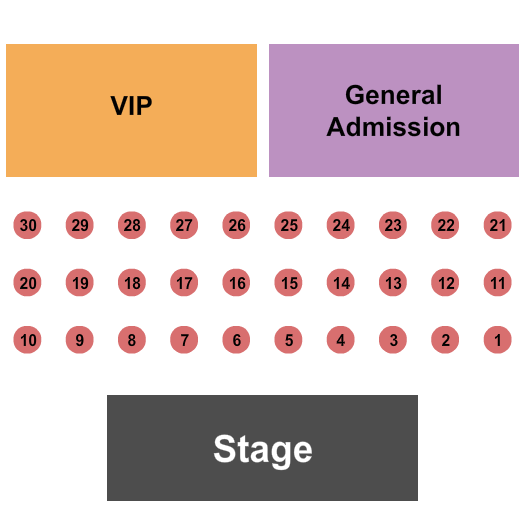 Behrman Stadium Endstage Tables / GA / VIP Seating Chart