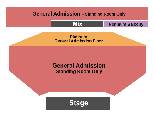 Belasco Theater - LA GA Flr GA Balc - Platinum Seating Chart