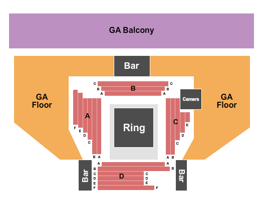 Belasco Theater - LA WOW Wrestling Seating Chart