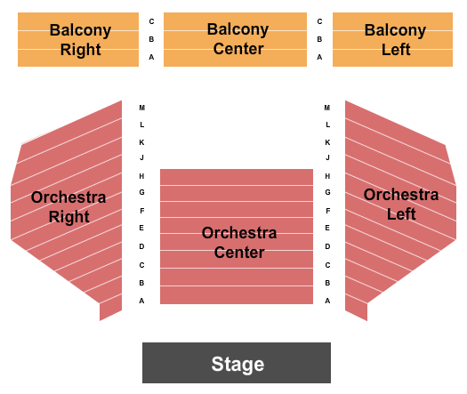 Belasco Theater - LA End Stage Seating Chart